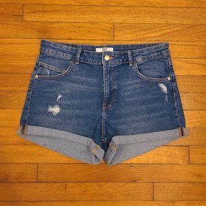 Mid-Rise Denim Short